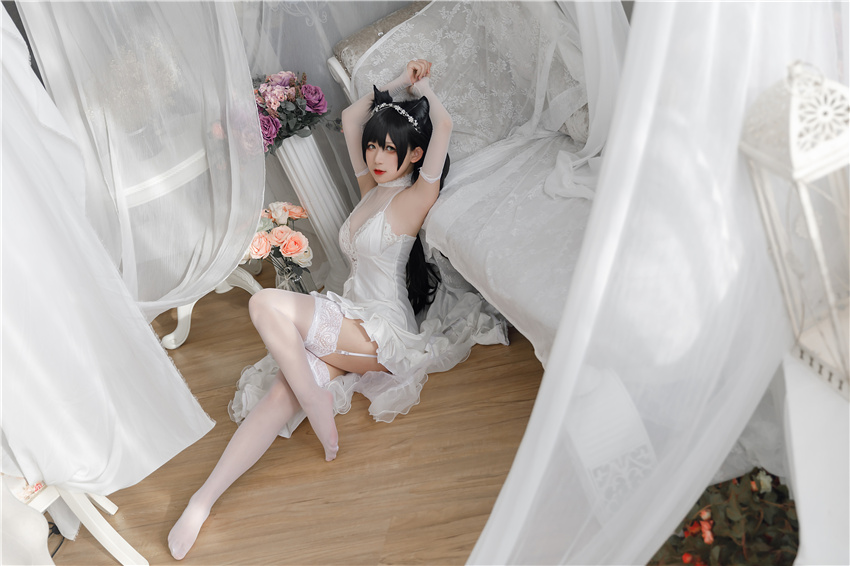 樱落酱w爱宕花嫁cos作品鉴赏