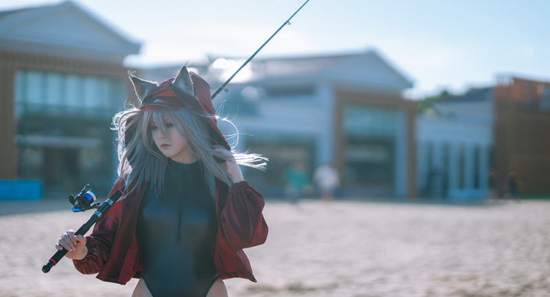 w百合欧皇子w明日方舟轻风LB01红cos作品鉴赏