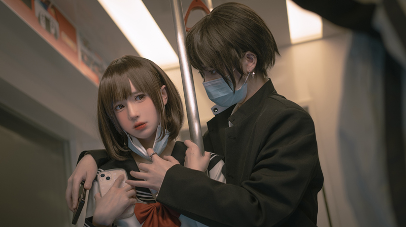 西园寺南歌电车物语cos图片