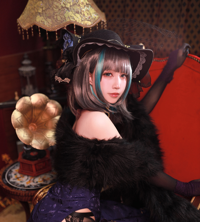 黑白御猫柴郡旗袍cos照片分享