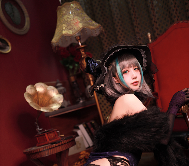 黑白御猫柴郡旗袍cos照片分享