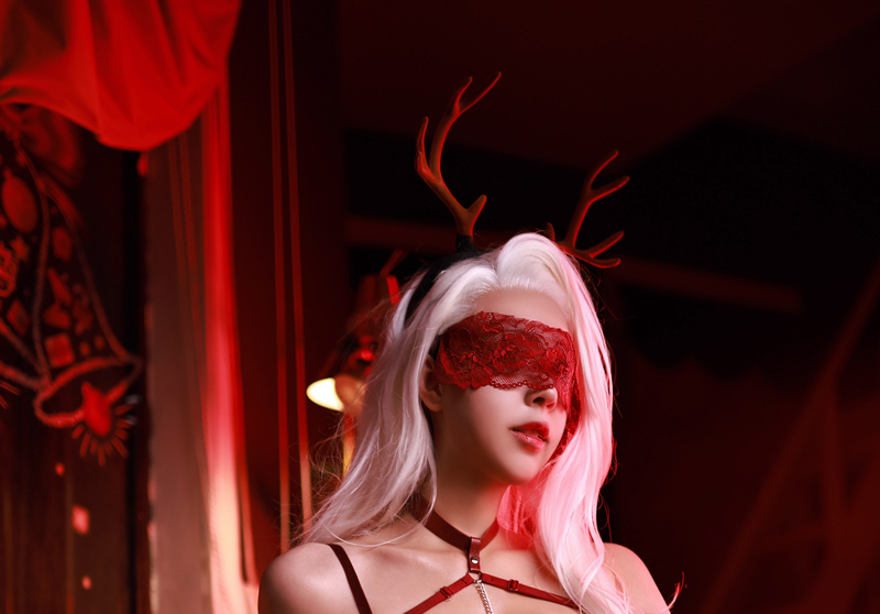 黑白御猫图包赤之森cos照片