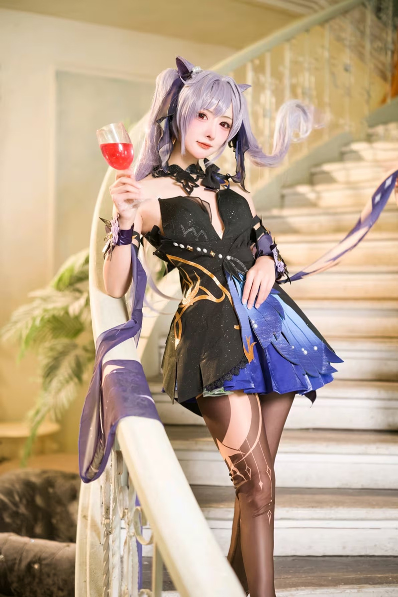 紫氯氯刻晴cos图鉴赏