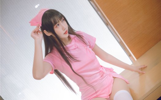 不呆猫粉色睡衣护士cos图片分享