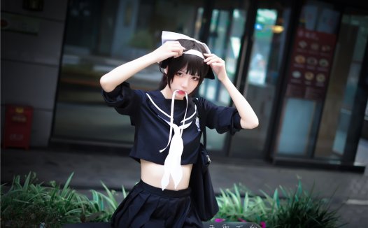 五更百鬼碧蓝航线高雄黑白cos作品分享