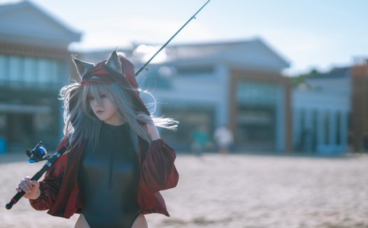 w百合欧皇子w明日方舟轻风LB01红cos作品鉴赏