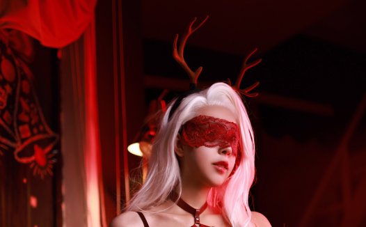 黑白御猫图包赤之森cos照片