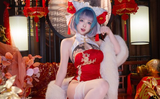 清水由乃柴郡新春旗袍cos图片分享